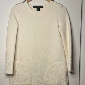 Marc by Marc Jacobs Cream Textured Shift Dress with Shoulder Zips (Size XS)